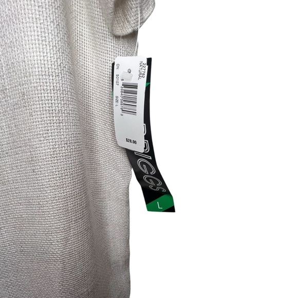 Vintage Briggs Flax Blend Lagenlook Button Down Dead Stock Size Large - Picture 4 of 8